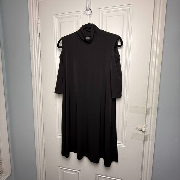 Set of 2: Clara Sun Woo Mini Dresses Womens Small Olive Green Black Mockneck - Picture 3 of 12